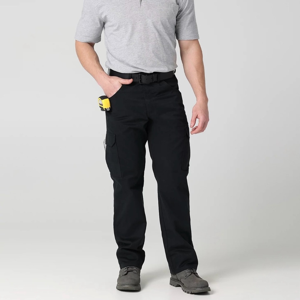 Wrangler Workwear Men's Black Cargo Pants 36 x 32